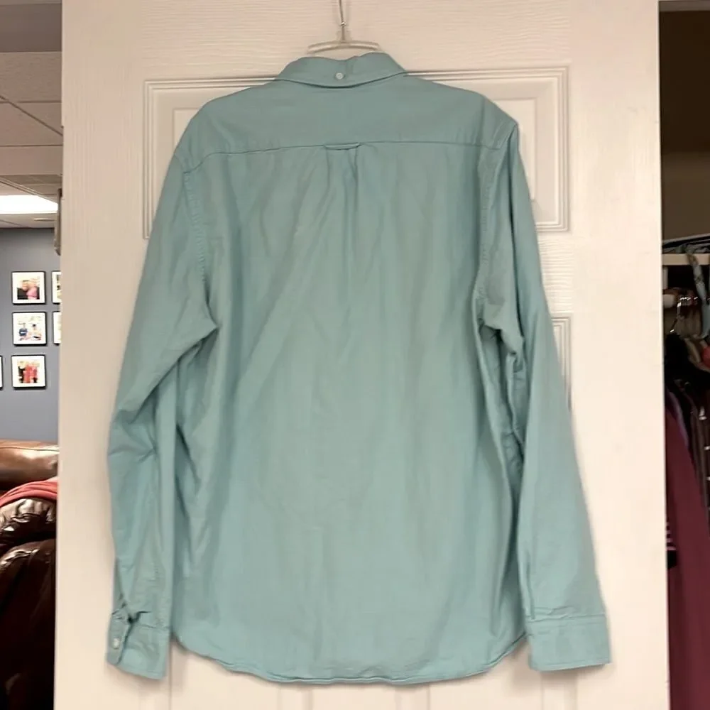 J Crew button down cotton shirt, men’s large, light blue